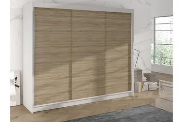 Cyria Garderob 200x215 cm - Brun/Vit - Förvaring - Garderober & garderobssystem