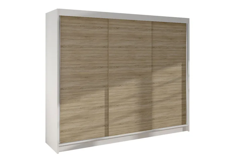 Cyria Garderob 200x215 cm - Brun/Vit - Förvaring - Garderober & garderobssystem