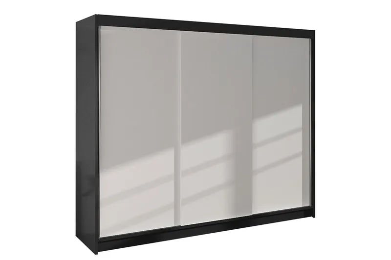 Cyria Garderob 200x215 cm - Vit/Svart - Förvaring - Garderober & garderobssystem