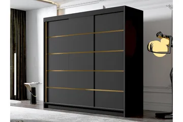 Dianna Garderob 200x215 cm - Svart - Förvaring - Garderober & garderobssystem