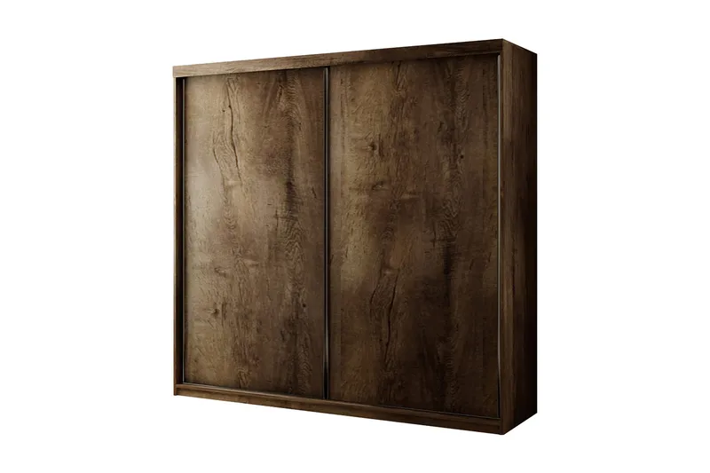 Dunkra Garderob LED-belysning Blå 200 cm, Mörk Ask