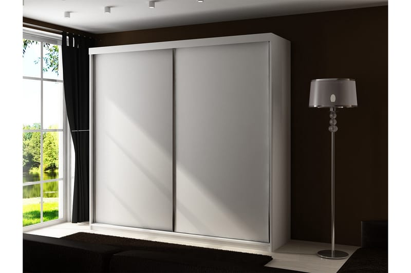 Dunkra Garderob LED-belysning Blå 200 cm - Vit - Förvaring - Garderober & garderobssystem - Garderobsskåp