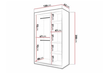 Dunvegan Garderob 120 cm i Målat Trä - Vit - Förvaring - Garderober & garderobssystem