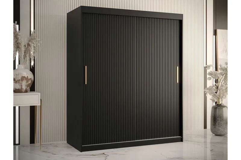 Dunvegan Garderob 150 cm i Målat Trä - Svart - Förvaring - Garderober & garderobssystem