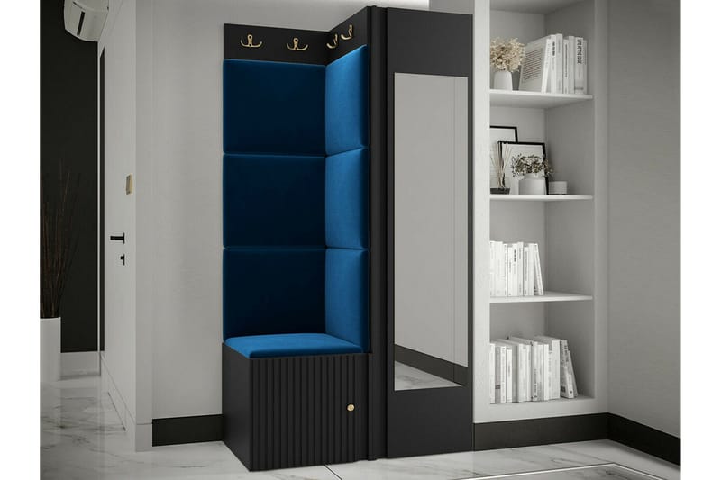 Dunvegan Garderob m. Spegel Black - Förvaring - Garderober & garderobssystem