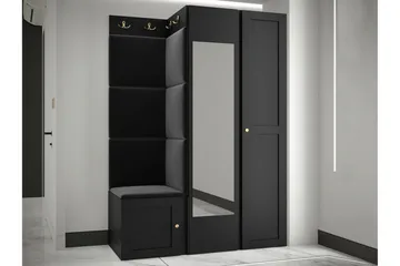 Dunvegan Garderob m. Spegel Black - Förvaring - Garderober & garderobssystem