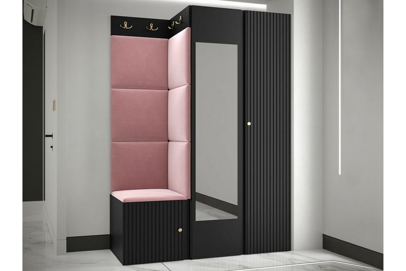 Dunvegan Garderob m. Spegel Black - Förvaring - Garderober & garderobssystem