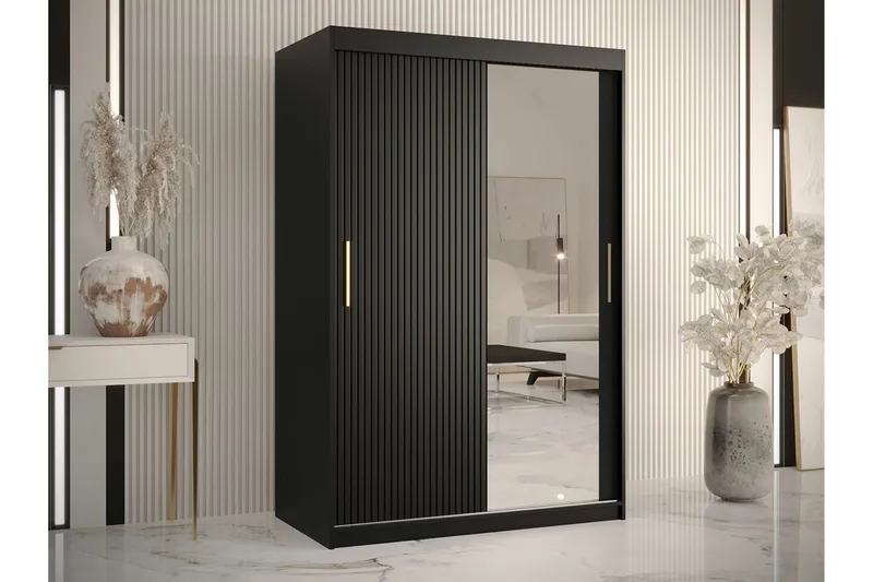 Dunvegan Garderob m. Spegel - Svart - Förvaring - Garderober & garderobssystem