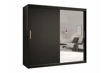 Dunvegan Garderob m. Spegel - Svart - Förvaring - Garderober & garderobssystem