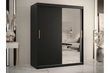 Dunvegan Garderob m. Spegel - Svart - Förvaring - Garderober & garderobssystem