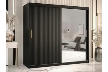 Dunvegan Garderob m. Spegel - Svart - Förvaring - Garderober & garderobssystem