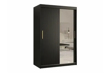 Dunvegan Garderob m. Spegel - Svart - Förvaring - Garderober & garderobssystem