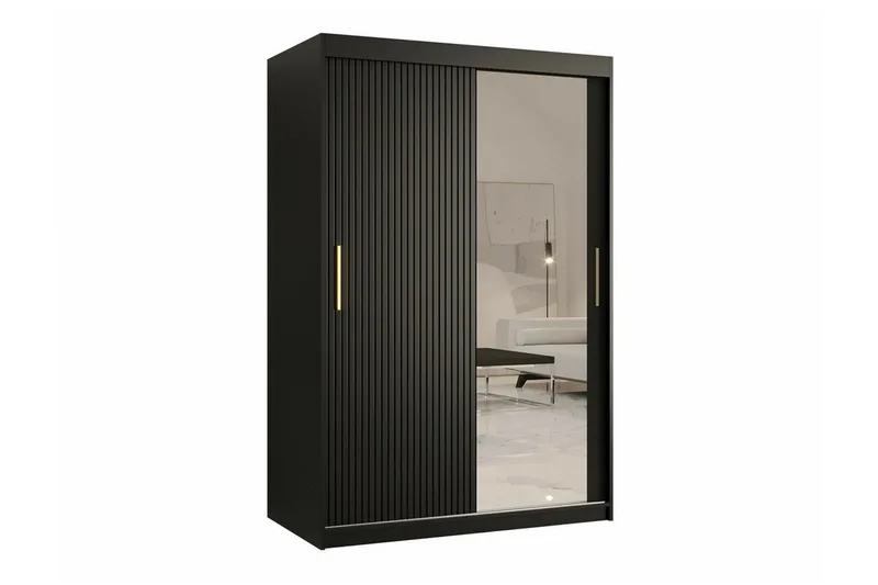 Dunvegan Garderob m. Spegel, Svart