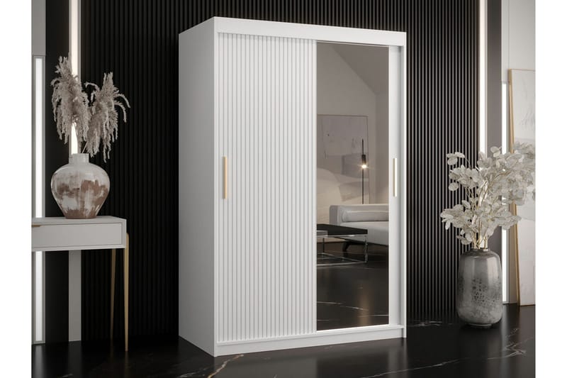 Dunvegan Garderob m. Spegel - Vit - Förvaring - Garderober & garderobssystem