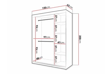 Dunvegan Garderob m. Spegel - Vit - Förvaring - Garderober & garderobssystem