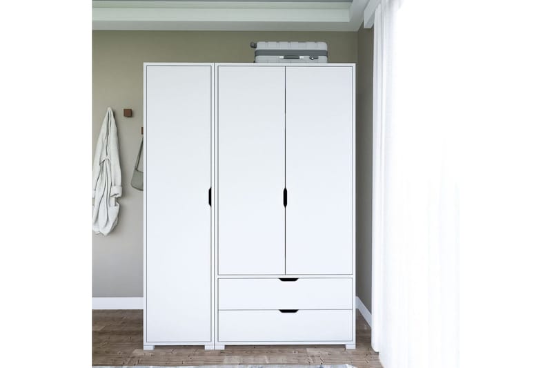 Durusu Garderob 130x183 cm, Vit