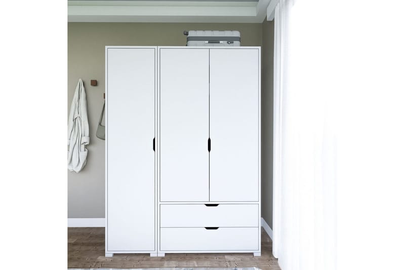 Durusu Garderob 130x183 cm, Vit
