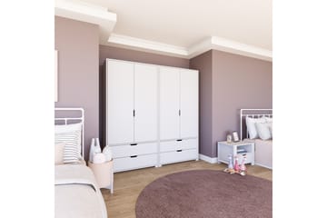 Durusu Garderob 180x183 cm - Mattvit - Förvaring - Garderober & garderobssystem