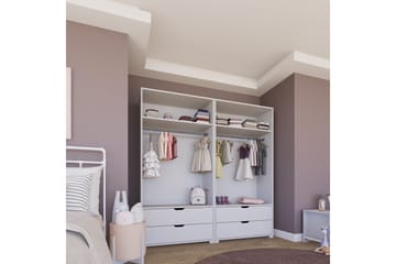 Durusu Garderob 180x183 cm - Mattvit - Förvaring - Garderober & garderobssystem