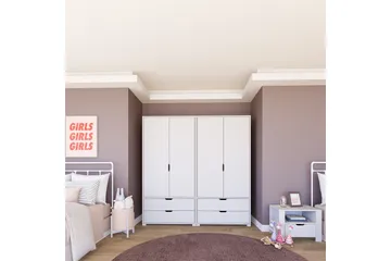 Durusu Garderob 180x183 cm - Mattvit - Förvaring - Garderober & garderobssystem