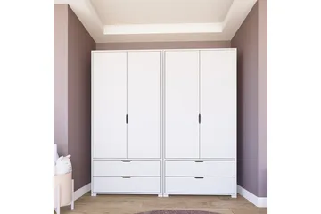 Durusu Garderob 180x183 cm - Mattvit - Förvaring - Garderober & garderobssystem