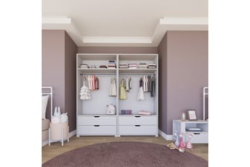 Durusu Garderob 180x183 cm - Mattvit - Förvaring - Garderober & garderobssystem