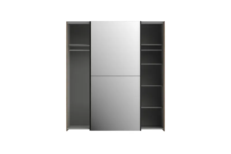 Edessa Garderob 62x171 cm - Brun/Svart - Förvaring - Garderober & garderobssystem