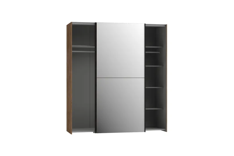 Edessa Garderob 62x171 cm - Brun/Svart - Förvaring - Garderober & garderobssystem