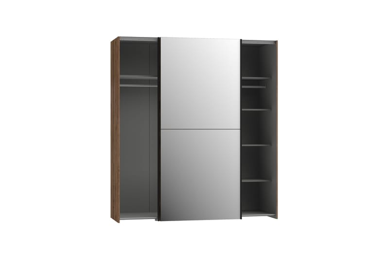 Edessa Garderob 62x171 cm - Brun/Svart - Förvaring - Garderober & garderobssystem