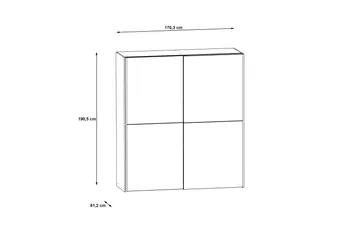Edessa Garderob 62x171 cm - Brun/Svart - Förvaring - Garderober & garderobssystem