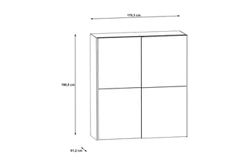 Edessa Garderob 62x171 cm - Grå - Förvaring - Garderober & garderobssystem