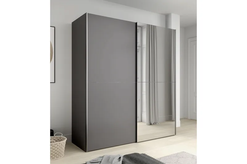 Edessa Garderob 62x171 cm - Mörkgrå - Förvaring - Garderober & garderobssystem