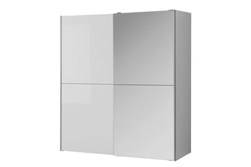 Edessa Rektangulär Garderob med Skjutdörrar 170 cm i Trä med Metallram - Vit - Förvaring - Garderober & garderobssystem