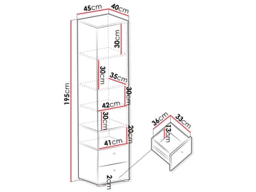Edson Garderob 45 cm - Förvaring - Garderober & garderobssystem