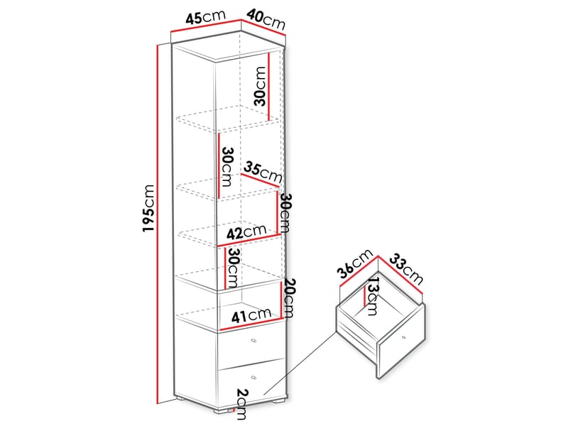 Edson Garderob 45 cm - Förvaring - Garderober & garderobssystem