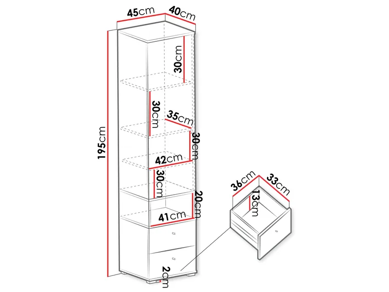 Edson Garderob 45 cm - Förvaring - Garderober & garderobssystem