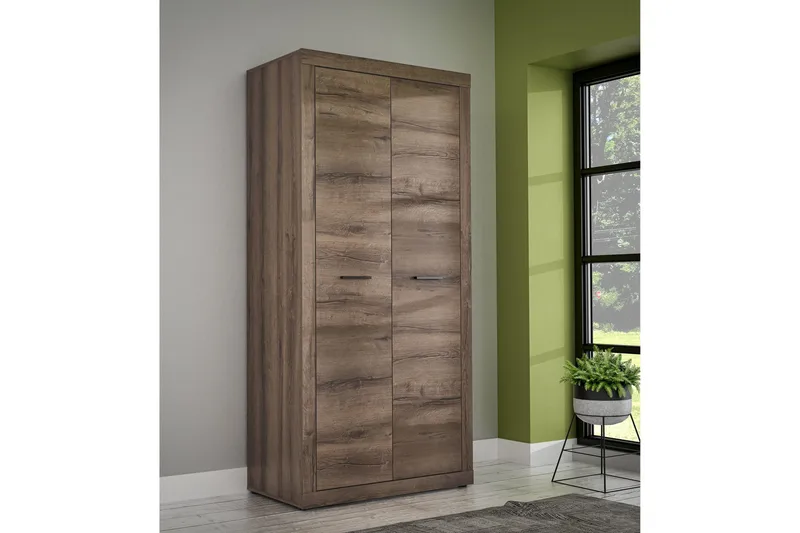 Elhovo Garderob 52x94 cm - Brun - Förvaring - Garderober & garderobssystem