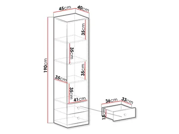 Elvaren Garderob 45 cm - Förvaring - Garderober & garderobssystem