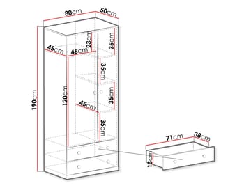 Elvaren Garderob 80 cm - Förvaring - Garderober & garderobssystem