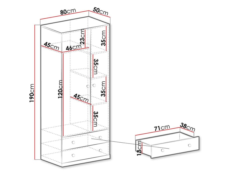 Elvaren Garderob 80 cm - Förvaring - Garderober & garderobssystem