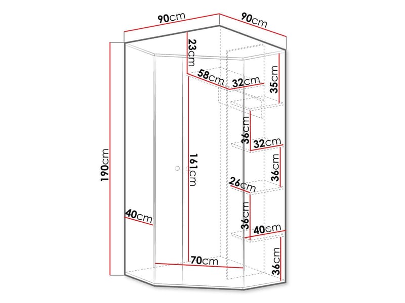 Elvaren Garderob 90 cm - Förvaring - Garderober & garderobssystem