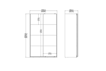Elvos Garderob 139x220 cm - Svart - Förvaring - Garderober & garderobssystem