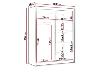 Emet Garderob 150x200 cm - Beige - Förvaring - Garderober & garderobssystem