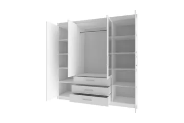 Escaldes Garderob med Lådor + Dörrar 196 cm - Beige / Trä / Natur - Förvaring - Garderober & garderobssystem