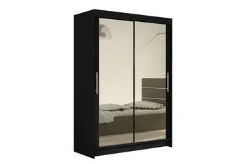 Estella Garderob Skjutdörrar Speglar - Svart/Spegel - Förvaring - Garderober & garderobssystem