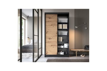 Esville Garderob 120x220 cm - Brun - Förvaring - Garderober & garderobssystem