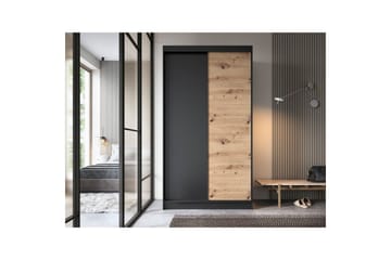 Esville Garderob 120x220 cm - Brun - Förvaring - Garderober & garderobssystem