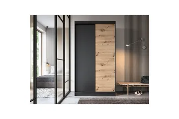 Esville Garderob 120x220 cm - Brun - Förvaring - Garderober & garderobssystem