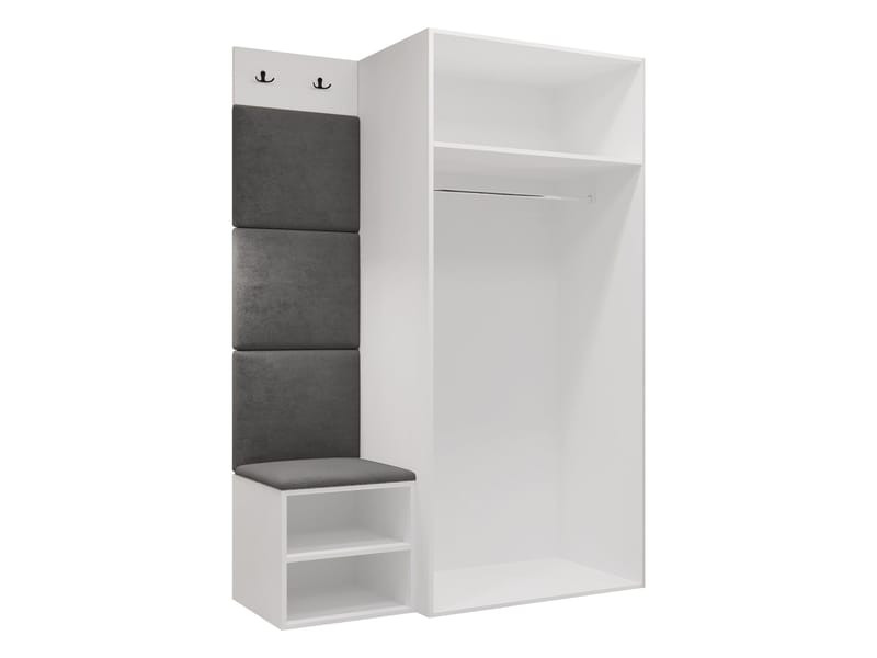 Farosa Hallmöbelset 122x191 cm - Valnöt + Soft 011 - Förvaring - Garderober & garderobssystem - Garderobsskåp