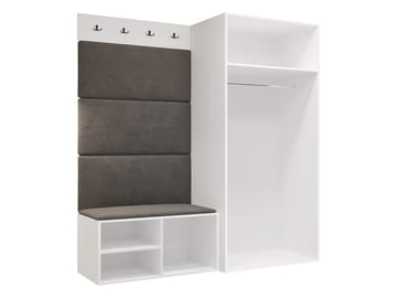 Farosa Hallmöbelset 164x191 cm - Valnöt + Manila 35 - Förvaring - Garderober & garderobssystem - Garderobsskåp